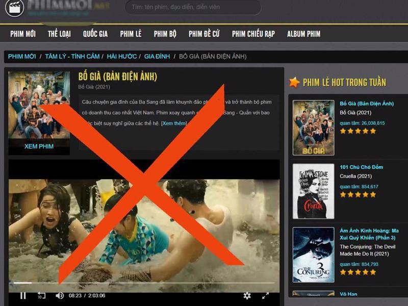 Web phim lậu và nền tảng OTT hợp pháp đối lập nhau