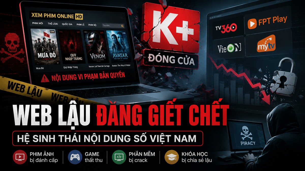 Vi phạm bản quyền số đang giết chết hệ sinh thái nội dung Việt