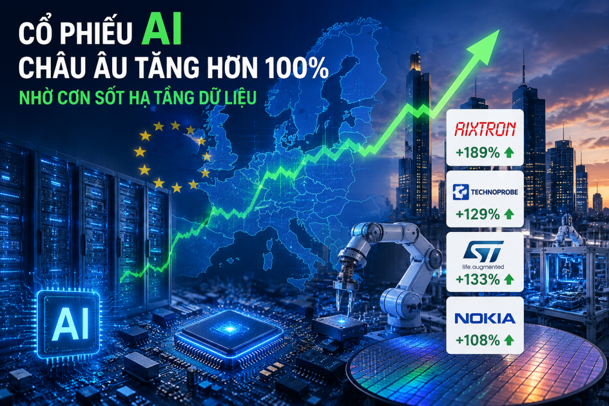Cổ phiếu AI châu Âu tăng mạnh nhờ trung tâm dữ liệu Cổ phiếu AI châu Âu tăng mạnh nhờ trung tâm dữ liệu