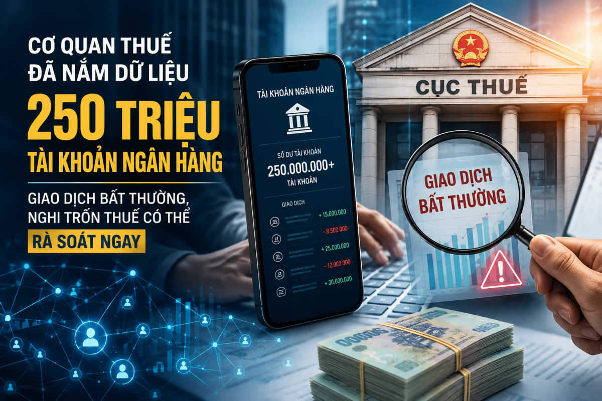 Thuế thời dữ liệu lớn: Giao dịch bất thường có thể bị rà soát ngay