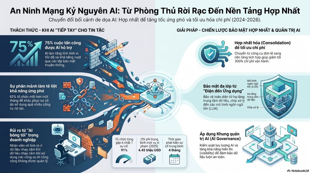 AI buộc doanh nghiệp tinh gọn, hợp nhất hệ thống bảo mật