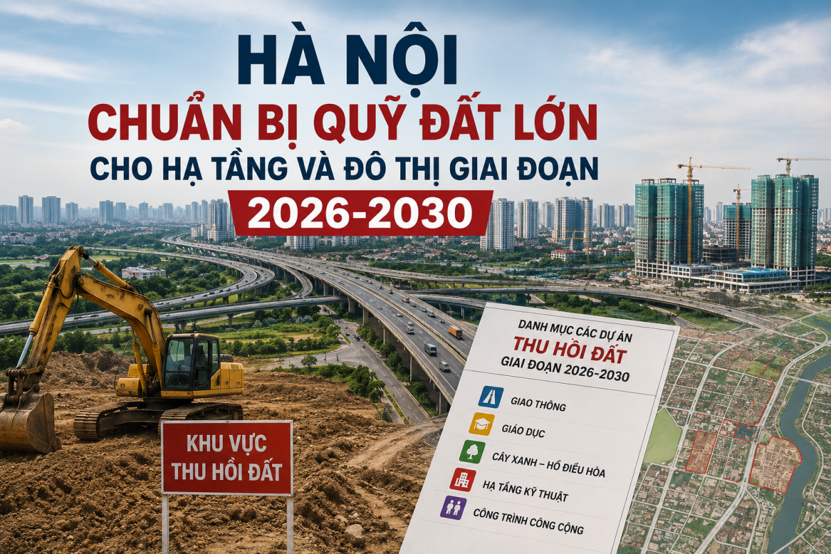 Hà Nội công bố danh mục thu hồi đất 2026–2030