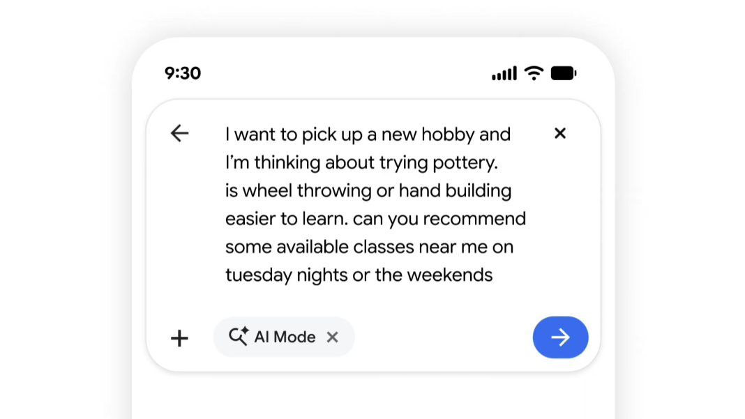 Giờ đây người dùng có thể nhập các yêu cầu dài trên thanh công cụ Tìm kiếm của Google