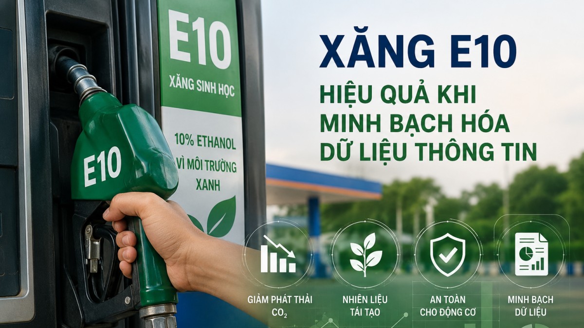 Xăng E10 và bài toán niềm tin: Dữ liệu minh bạch mới là chìa khóa chuyển đổi năng lượng