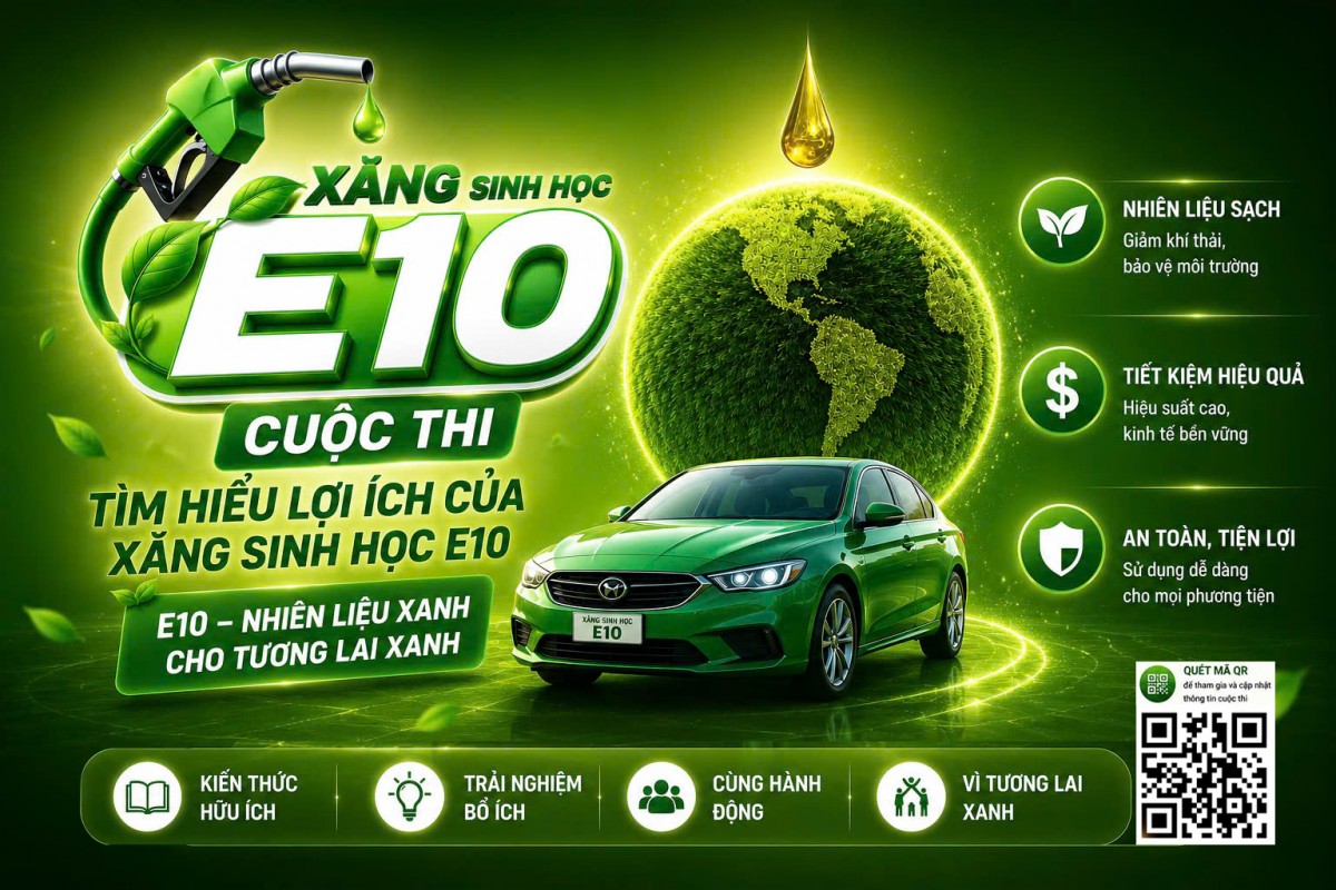Cổng trực tuyến Cuộc thi tìm hiểu về xăng sinh học E10 đã bắt đầu từ 10h ngày 25/5