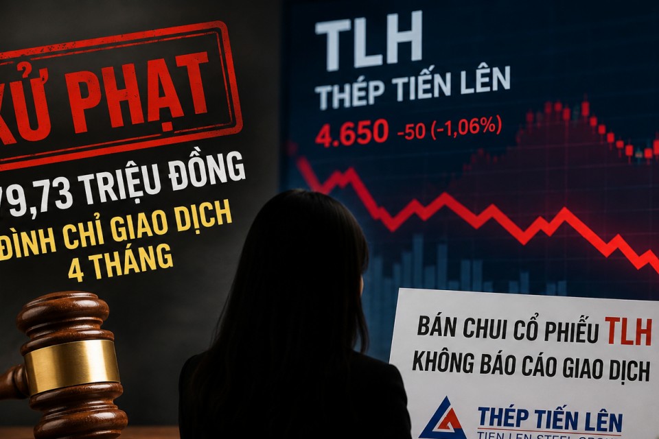 Người nhà lãnh đạo Thép Tiến Lên bị phạt gần 480 triệu đồng vì bán chui cổ phiếu