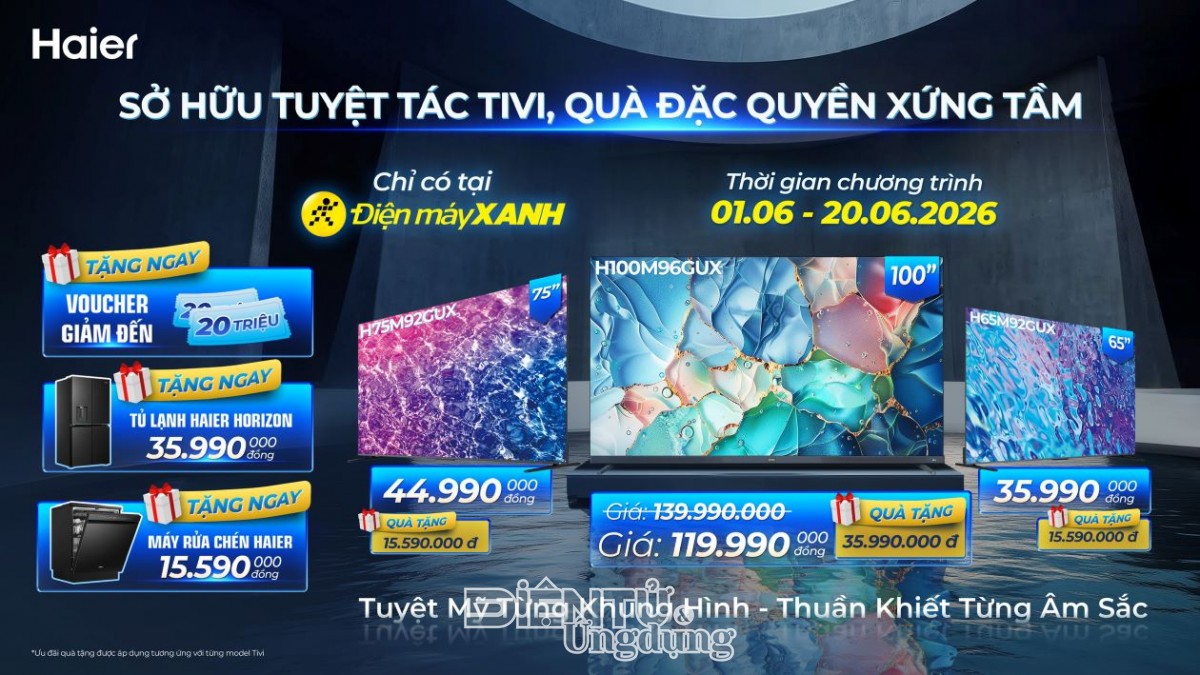 Đón đầu Worldcup, Haier ra mắt dải sản phẩm TV thế hệ mới