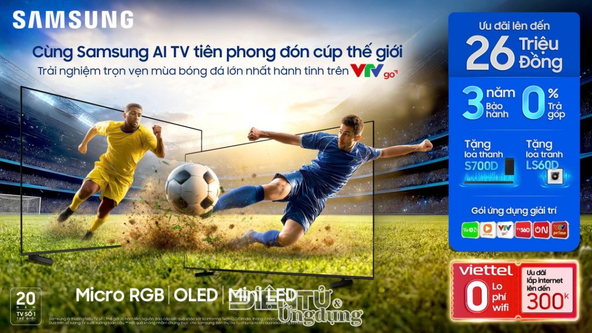 Tận hưởng World Cup 2026 cùng chế độ Bóng đá AI và Vision AI Companion trên Samsung AI TV