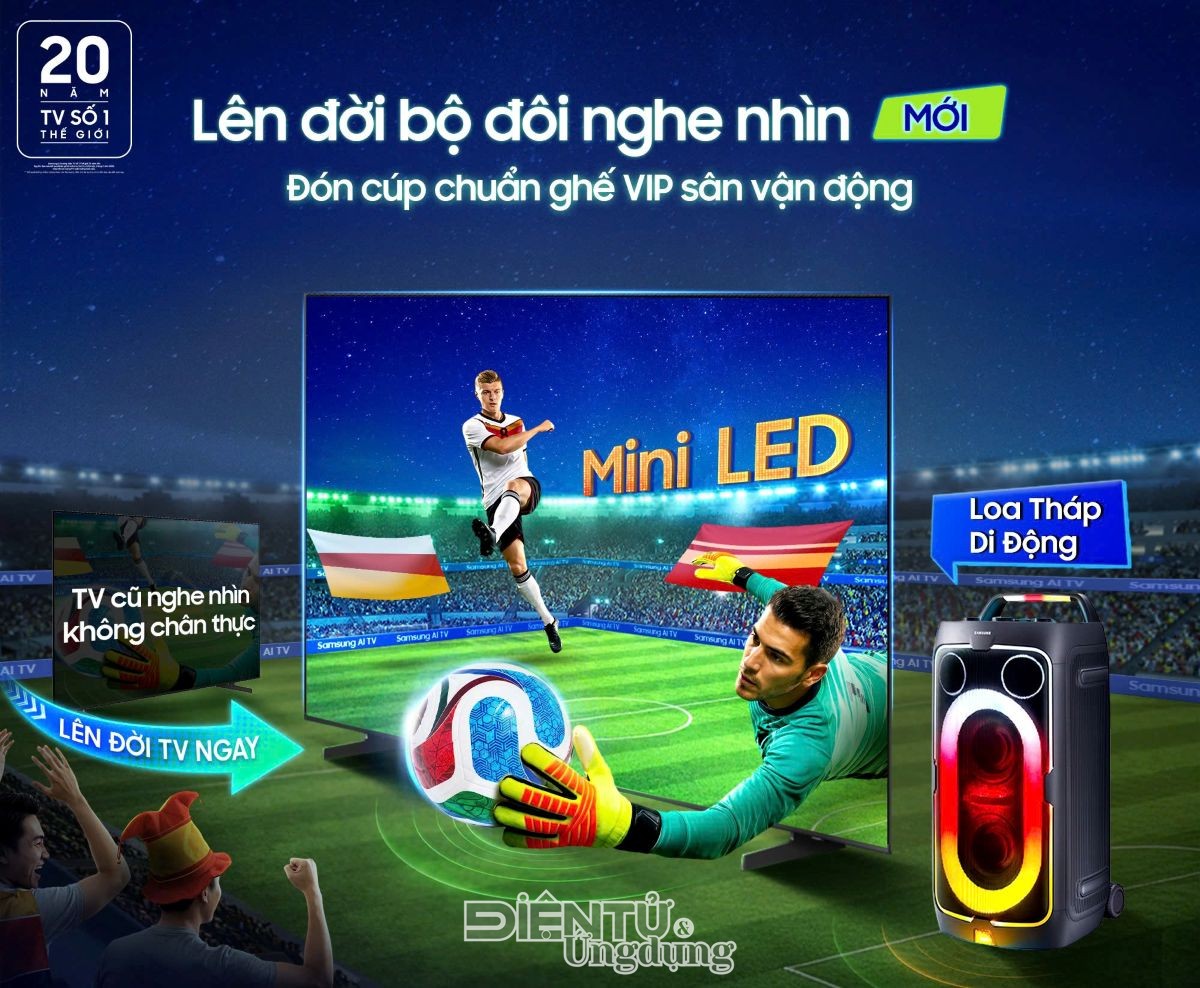 Tận hưởng World Cup 2026 cùng chế độ Bóng đá AI và Vision AI Companion trên Samsung AI TV