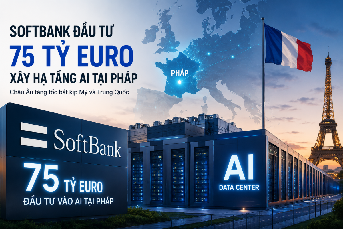 SoftBank rót 75 tỷ euro xây hạ tầng AI tại Pháp