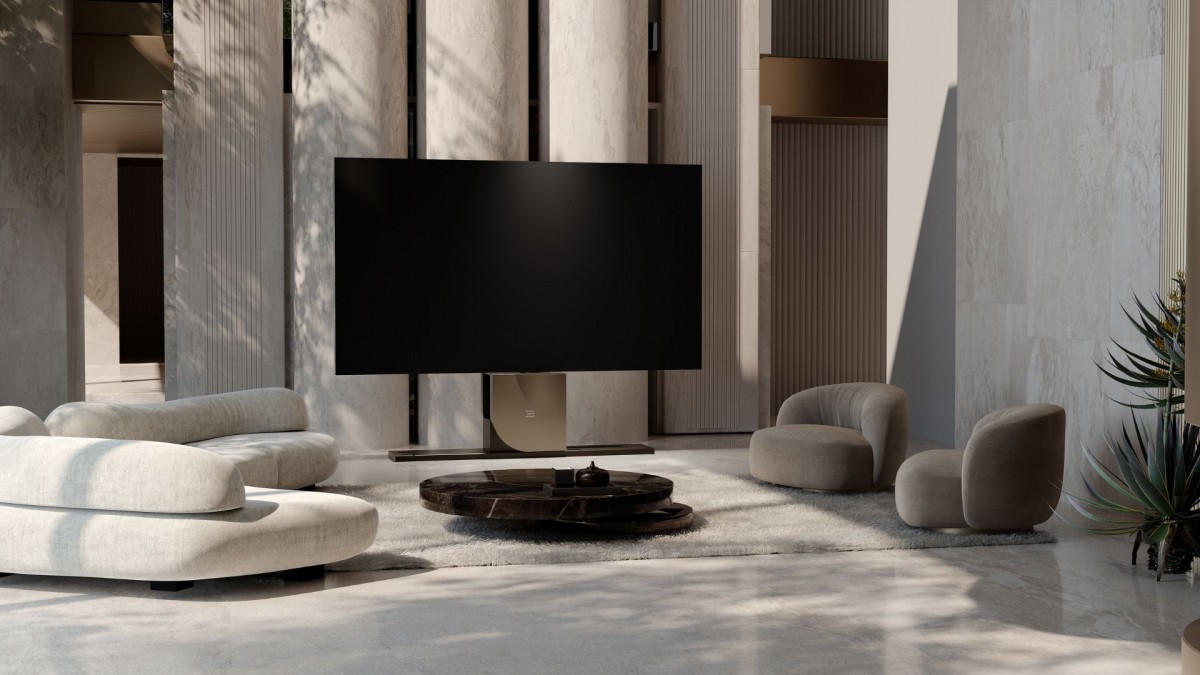 Độc lạ TV gấp Bugatti N1 xoay 180 độ dành cho giới siêu giàu