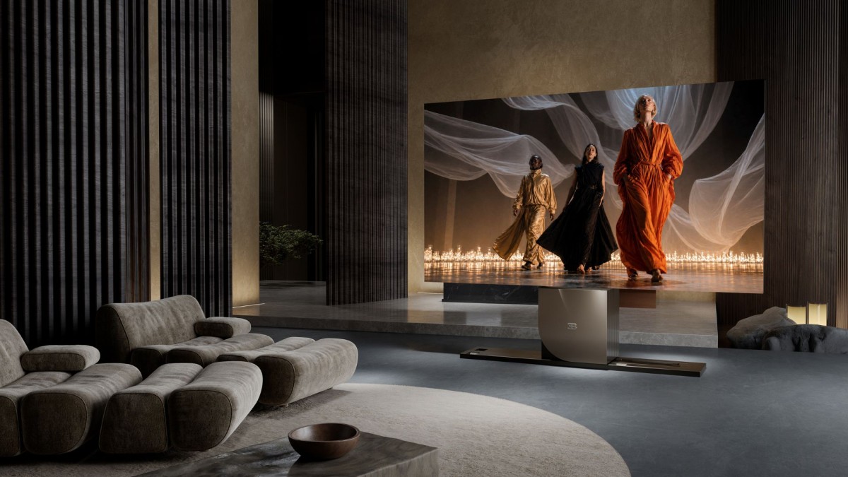 Độc lạ TV gấp Bugatti N1 xoay 180 độ dành cho giới siêu giàu