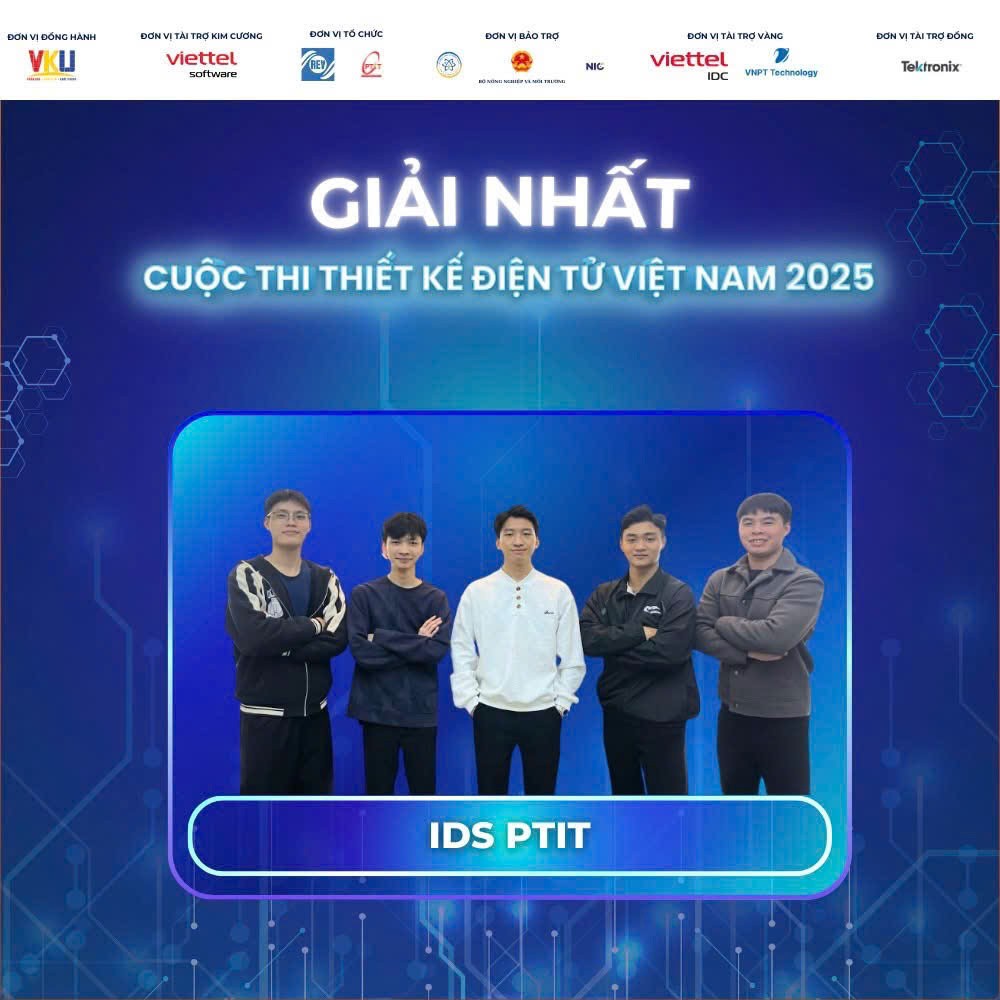 Đội thi đạt Giải nhất mùa thi REV 2025.