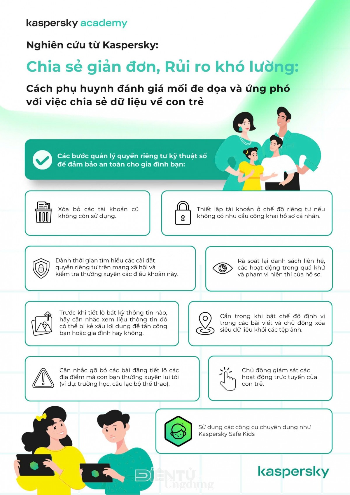 Chia sẻ thông tin về con cái trên không gian số, cần thận trọng