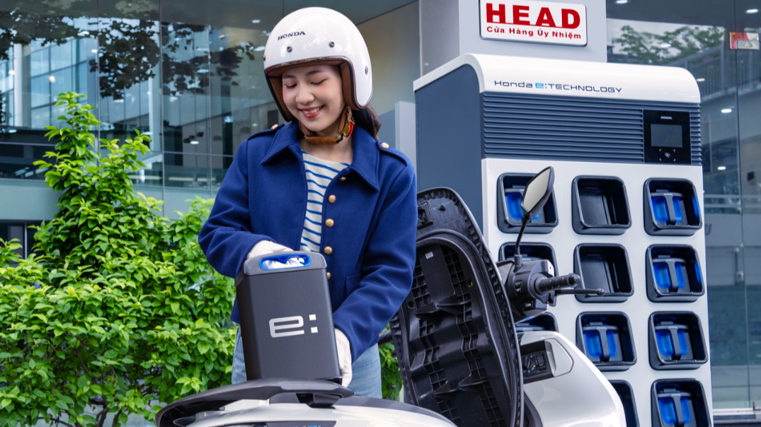Hệ thống Honda e BATTERY STATION được Honda triển khai. Ảnh: Honda