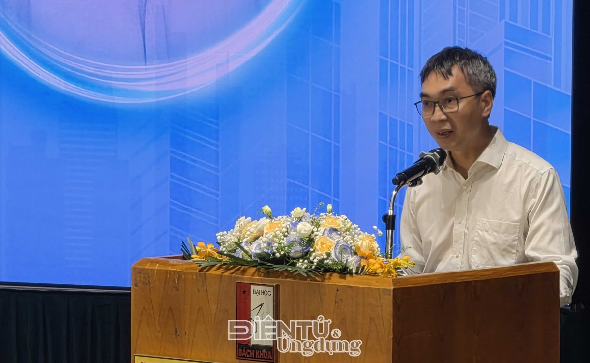 PGS TS Lê Minh Hà Viện Nghiên cứu cao cấp về Toán phát biểu tại hội thảo dữ liệu và AI