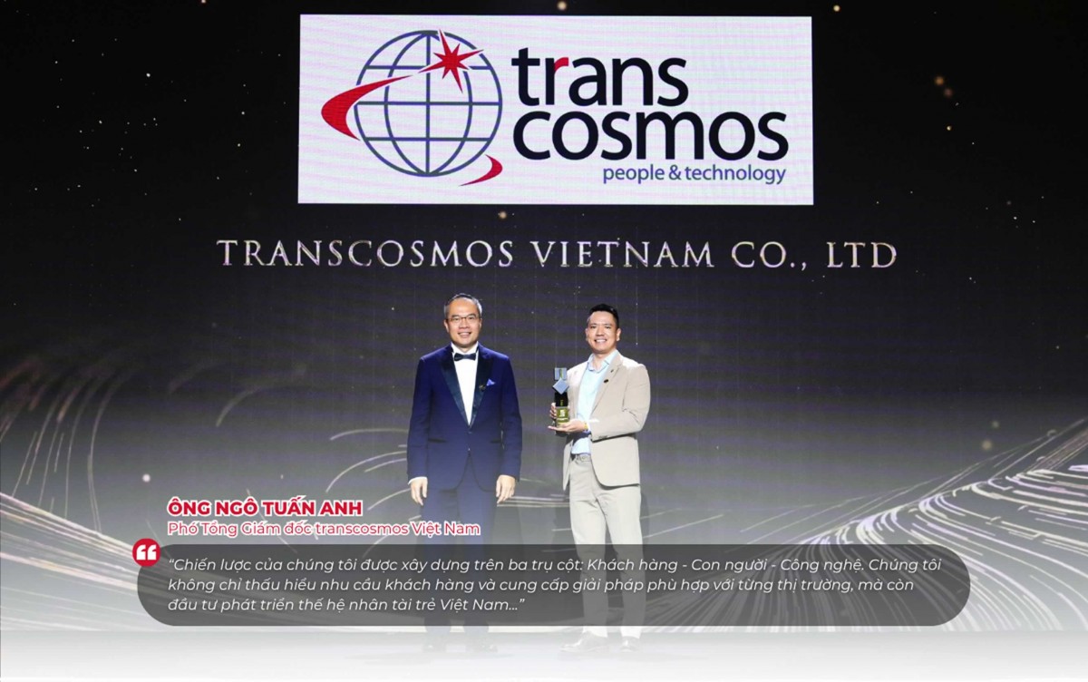 Transcosmos Việt Nam nhận giải thưởng Doanh nghiệp Xuất sắc châu Á tại APEA Transcosmos Việt Nam nhận giải thưởng Doanh nghiệp Xuất sắc châu Á tại APEA