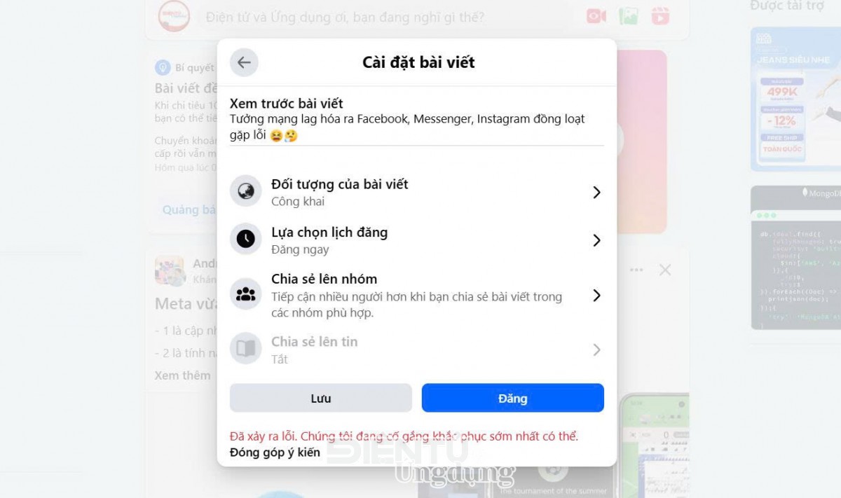 Meta thừa nhận sự cố Facebook, Messenger, Instagram và cam kết sớm khắc phục Meta thừa nhận sự cố Facebook, Messenger, Instagram và cam kết sớm khắc phục