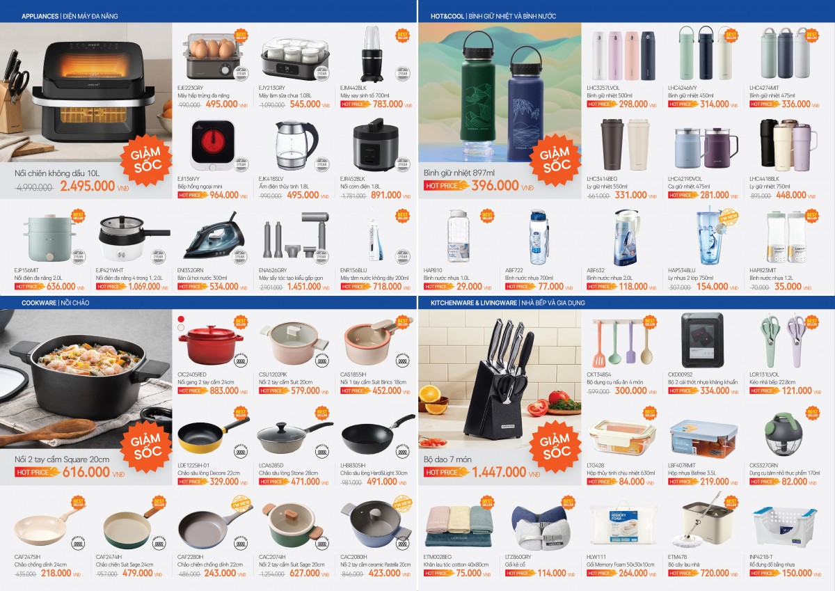 Kho LocknLock Long Hậu mở hội săn deal hè, ưu đãi sâu hàng nghìn sản phẩm