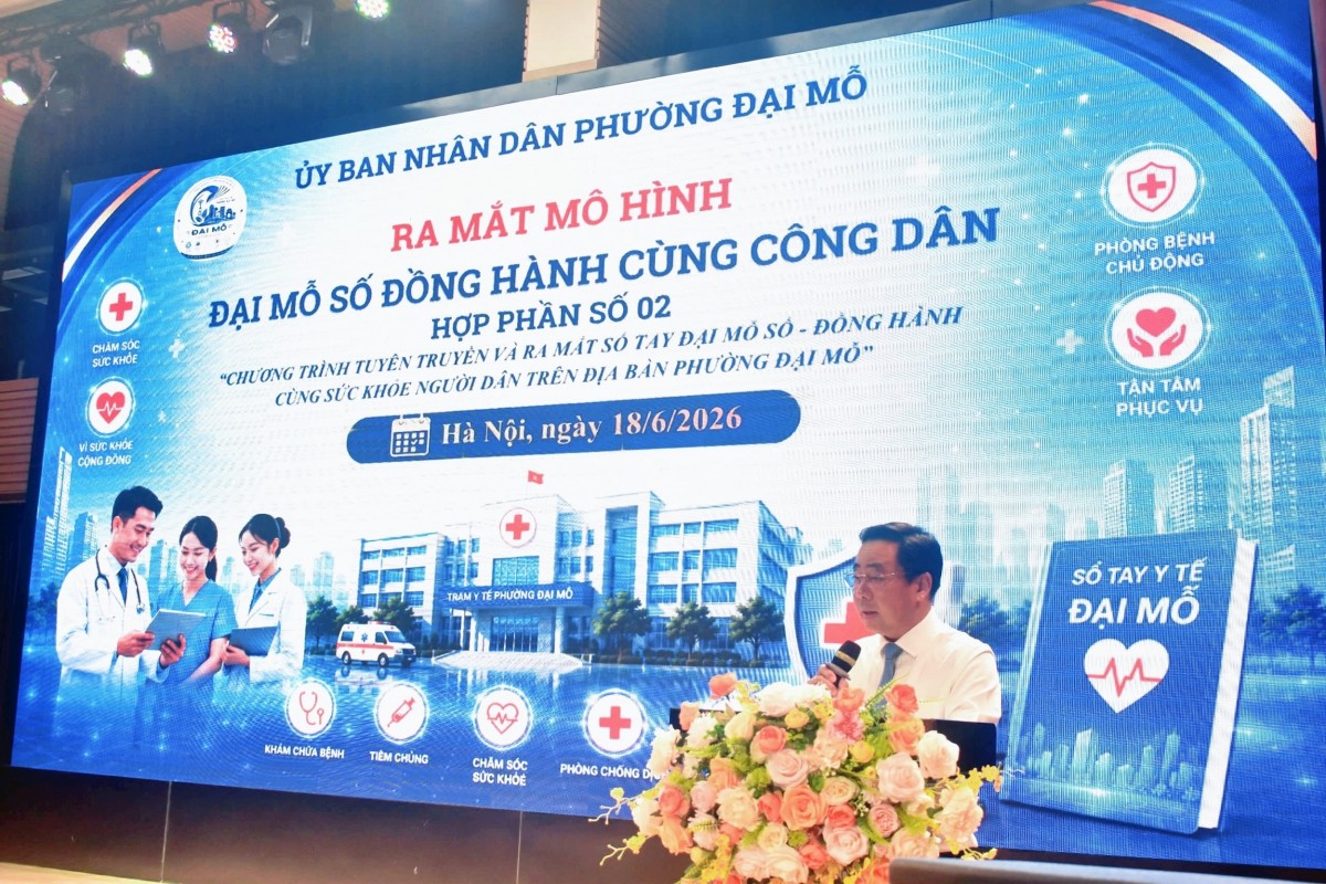 Hà Nội: Phường Đại Mỗ ra mắt “Sổ tay y tế số”, hỗ trợ người dân đăng ký khám sức khỏe trực tuyến Hà Nội: Phường Đại Mỗ ra mắt “Sổ tay y tế số”, hỗ trợ người dân đăng ký khám sức khỏe trực tuyến