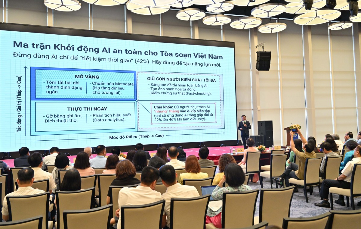 Phiên Khai mạc Diễn đàn Báo chí toàn quốc 2026 được gợi mở bằng những phân tích về báo chí gắn với trí tuệ nhân tạo. Phiên Khai mạc Diễn đàn Báo chí toàn quốc 2026 được gợi mở bằng những phân tích về báo chí gắn với trí tuệ nhân tạo.