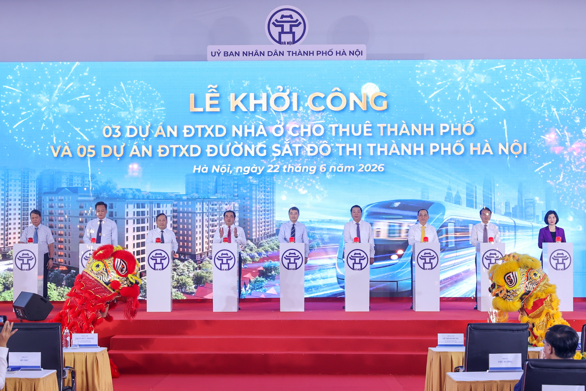 Thủ tướng dự lễ khởi công 5 tuyến đường sắt, 3 dự án nhà ở cho thuê tại Hà Nội với tổng vốn hơn 1,3 triệu tỷ đồng- Ảnh 5.