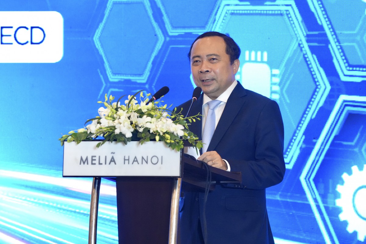 Bộ trưởng Vũ Hải Quân phát biểu tại Diễn đàn. (Ảnh: mst.gov.vn)