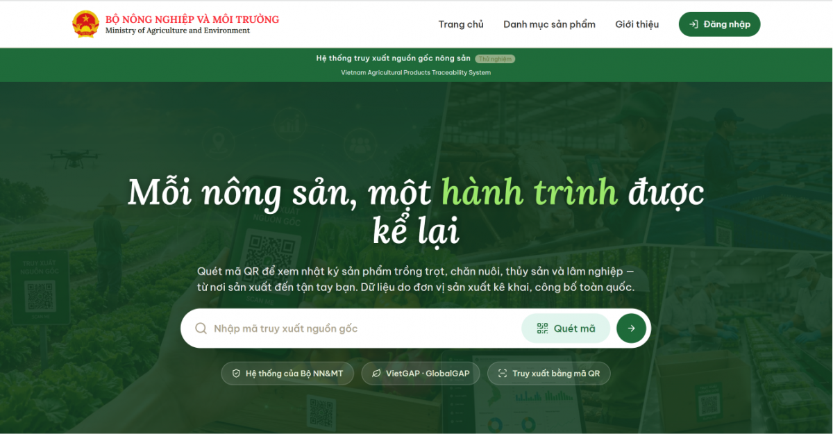 Chính thức vận hành Hệ thống truy xuất nguồn gốc nông sản Việt Nam