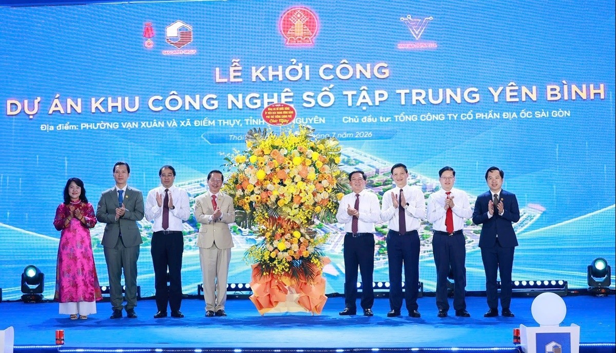 Thái Nguyên: Khởi công Khu công nghệ số tập trung Yên Bình hơn 3.500 tỷ đồng