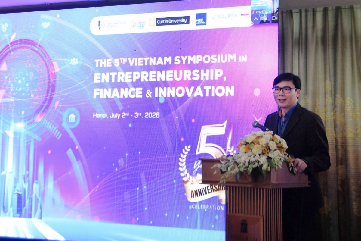 GS.TS Nguyễn Đức Khương, Chủ tịch Tổ chức Khoa học và Chuyên gia Việt Nam toàn cầu (AVSE Global) phát biểu (ảnh: daibieunhandan.vn)