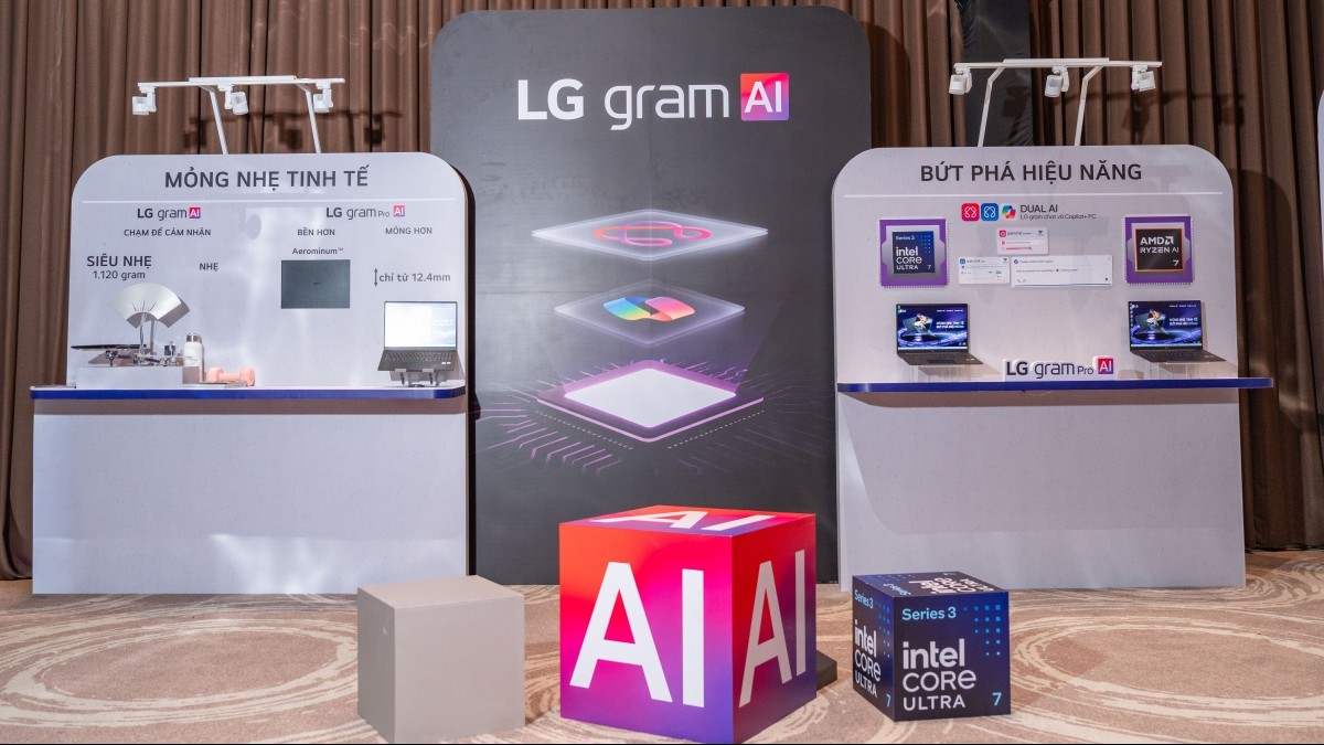 LG gram AI thế hệ mới chính thức lên kệ