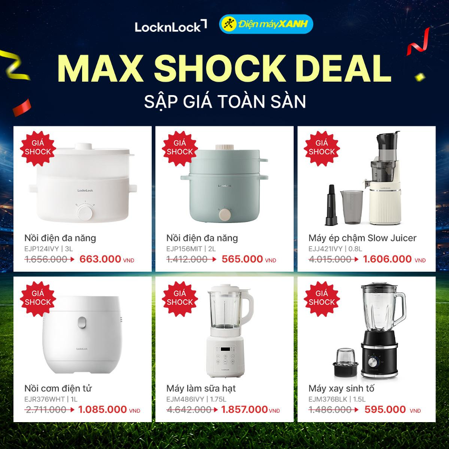LocknLock triển khai chương trình ưu đãi đến 50%+++ cho hơn 200 sản phẩm tại Điện Máy Xanh LocknLock triển khai chương trình ưu đãi đến 50%+++ cho hơn 200 sản phẩm tại Điện Máy Xanh