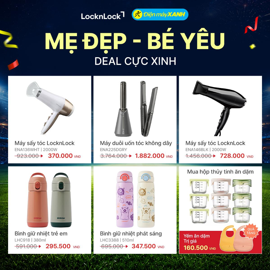 LocknLock triển khai chương trình ưu đãi đến 50%+++ cho hơn 200 sản phẩm tại Điện Máy Xanh LocknLock triển khai chương trình ưu đãi đến 50%+++ cho hơn 200 sản phẩm tại Điện Máy Xanh