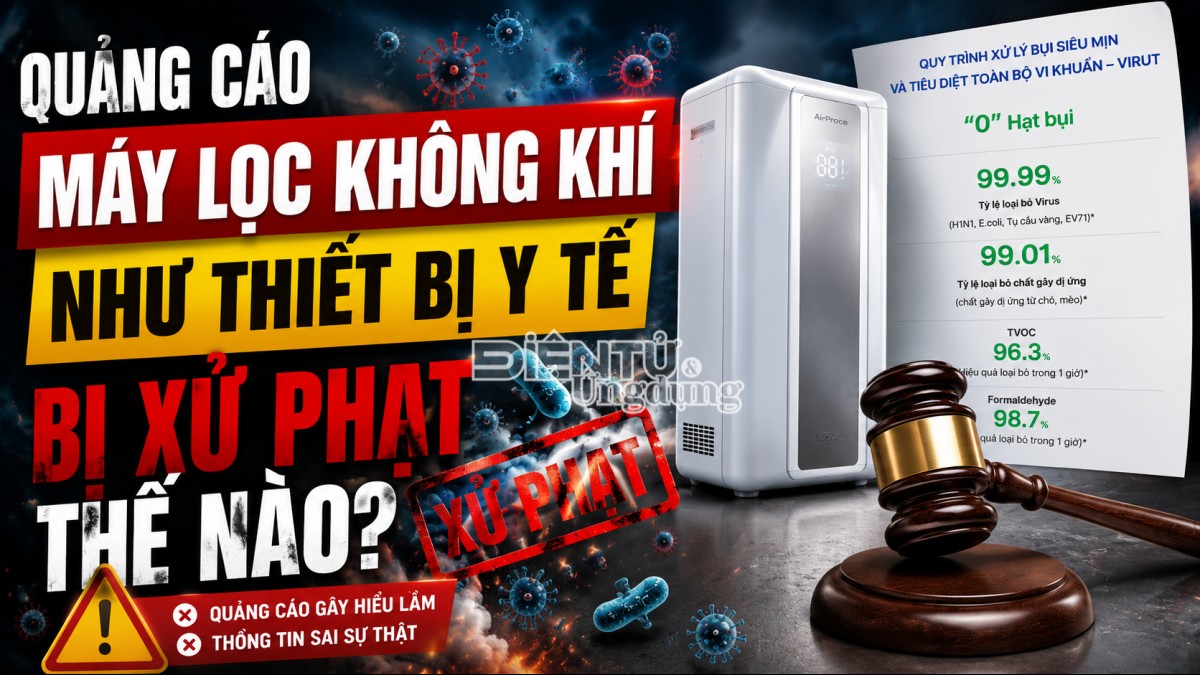 Quảng cáo máy lọc không khí như thiết bị y tế bị xử phạt thế nào?