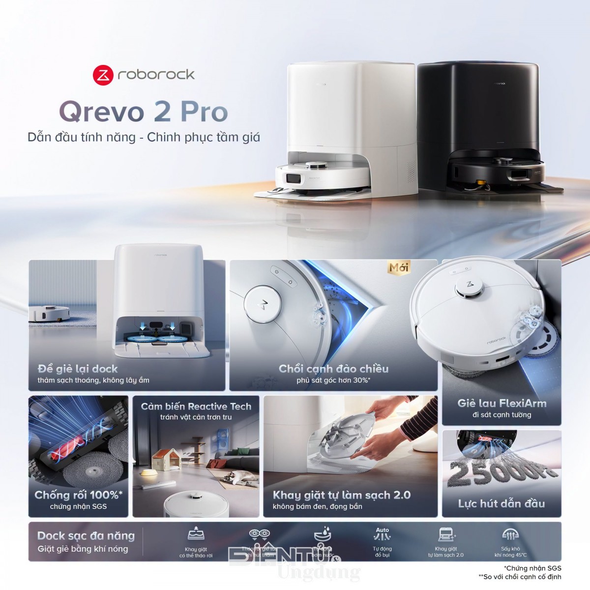 Roborock Qrevo 2 Pro, mang trải nghiệm flagship đến gần hơn với người tiêu dùng Việt 