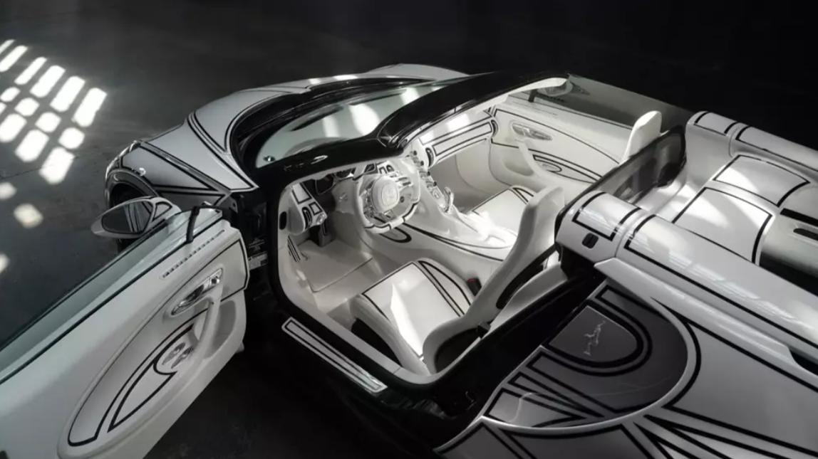 Nội thất của W16 Mistral Blanc Éternel. Ảnh: Bugatti. Nội thất của W16 Mistral Blanc Éternel. Ảnh: Bugatti.
