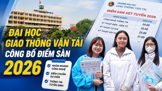 Đại học Giao thông vận tải công bố điểm sàn 2026, công nghệ cao nhất