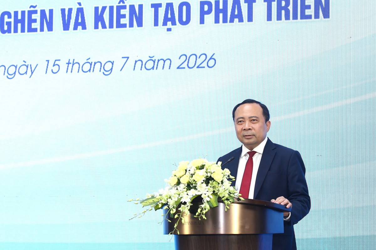 Bộ trưởng Vũ Hải Quân phát biểu khai mạc Hội nghị.