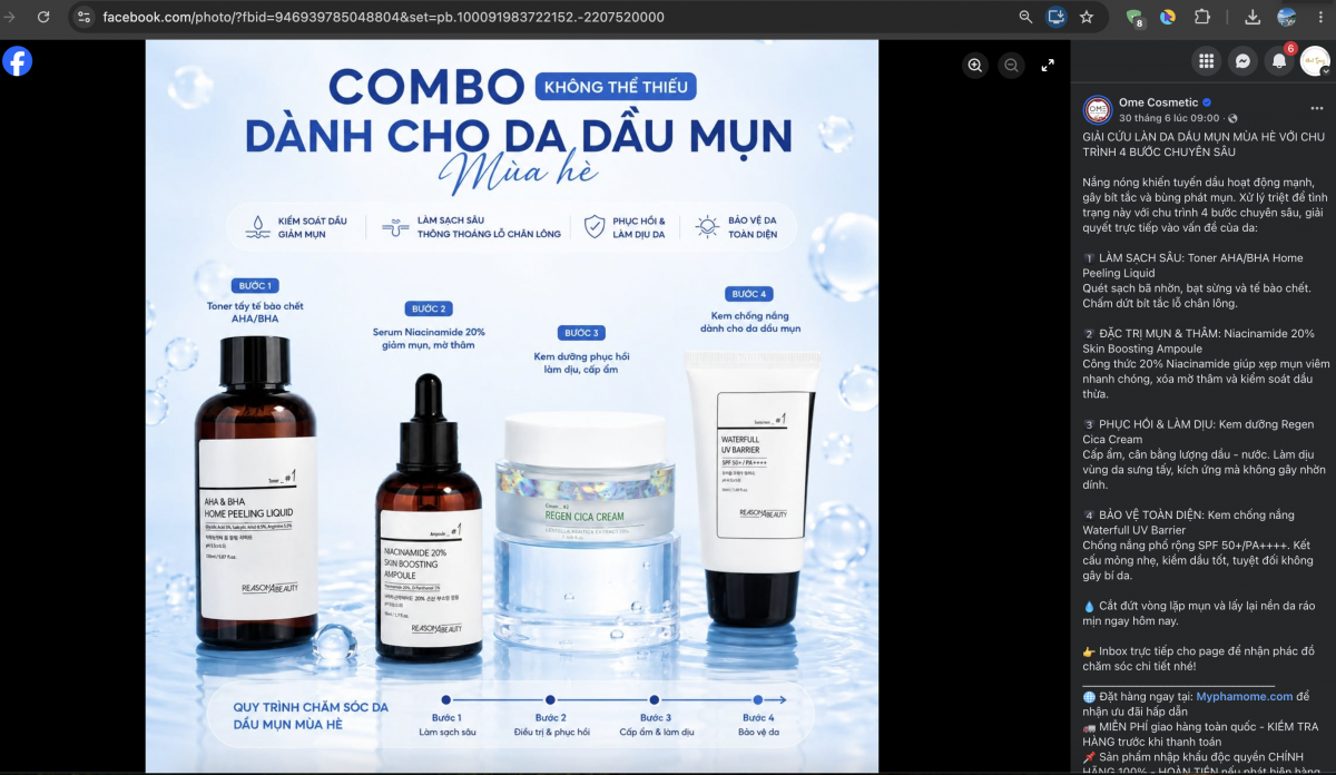 Nhiều dấu hiệu cần làm rõ từ quảng cáo sản phẩm làm đẹp của OME Cosmetic với hình ảnh người nổi tiếng