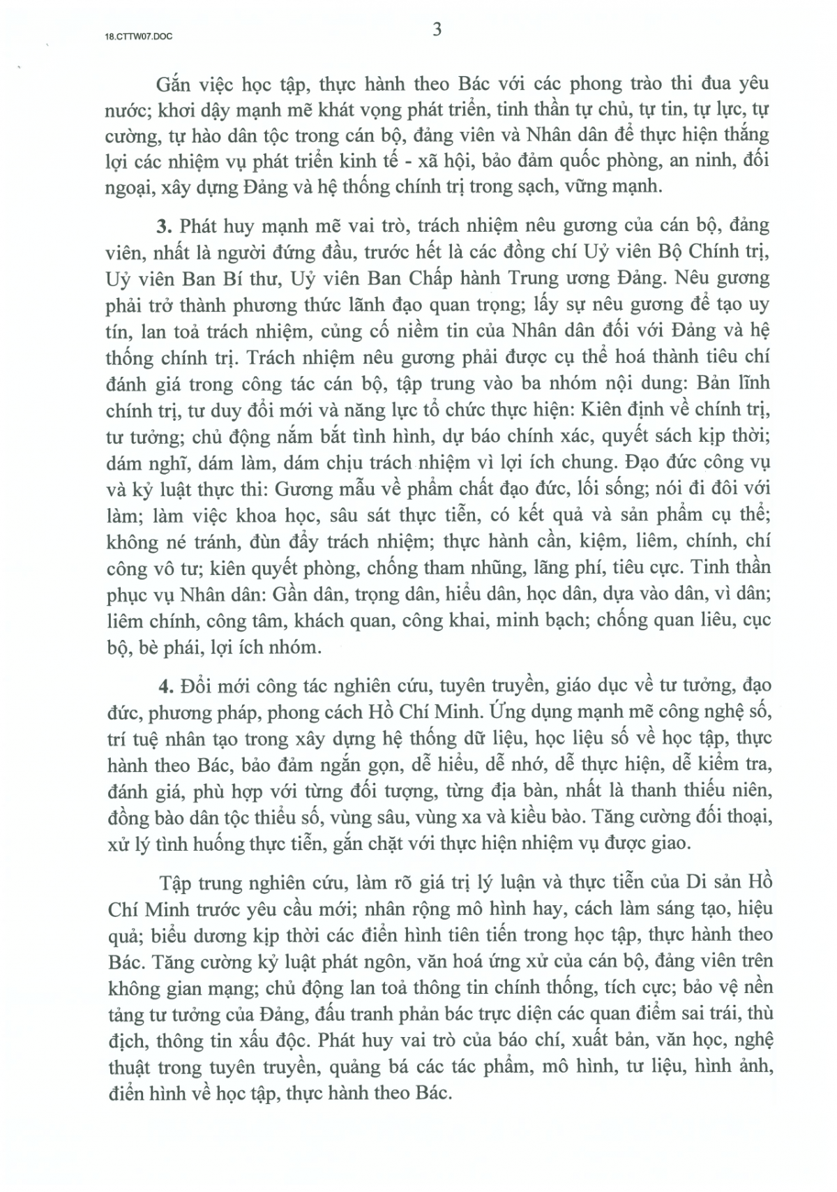 'Đẩy mạnh học tập, thực hành tư tưởng, đạo đức, phương pháp, phong cách Hồ Chí Minh trong giai đoạn phát triển mới'