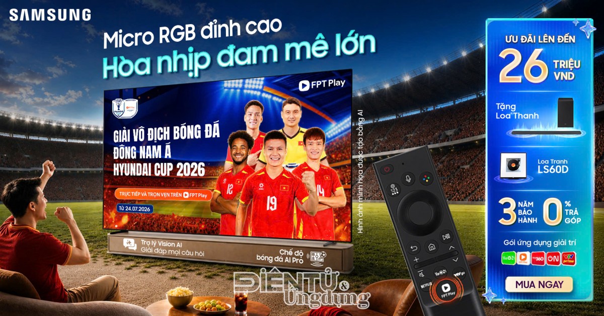 Thăng hạng giải đấu cùng chế độ bóng đá AI và Vision AI Companion của Samsung TV