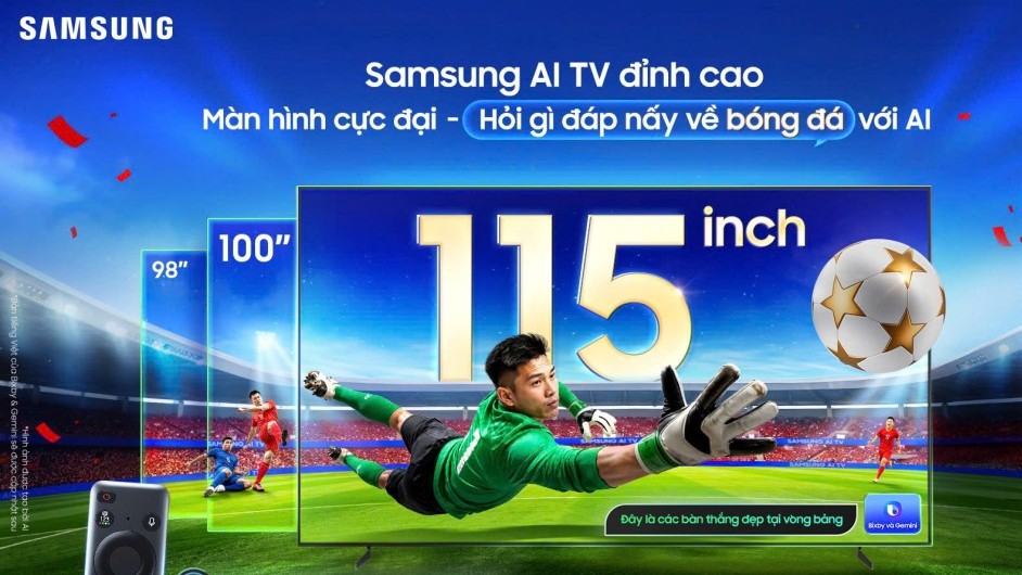 Thăng hạng giải đấu cùng chế độ bóng đá AI và Vision AI Companion của Samsung TV