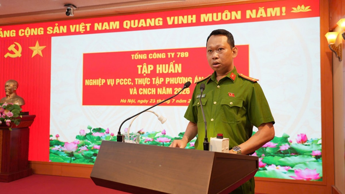 Tập huấn PCCC tại Tổng công ty 789 bảo đảm an toàn công trình quốc phòng