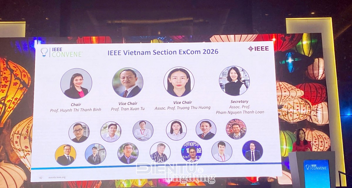 GS Huỳnh Thị Thanh Bình giới thiệu IEEE Vietnam Section tại IEEE Convene 2026 Hà Nội