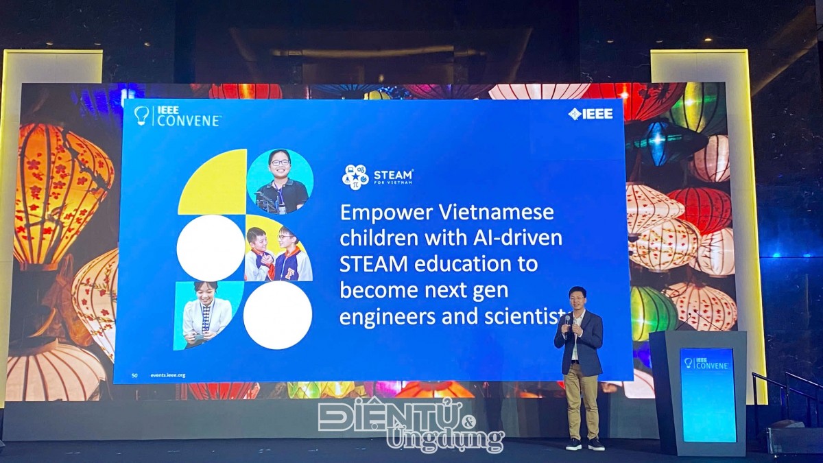 TS Hùng Trần sáng lập Steam for Vietnam chia sẻ về giáo dục STEM tại IEEE Convene 2026