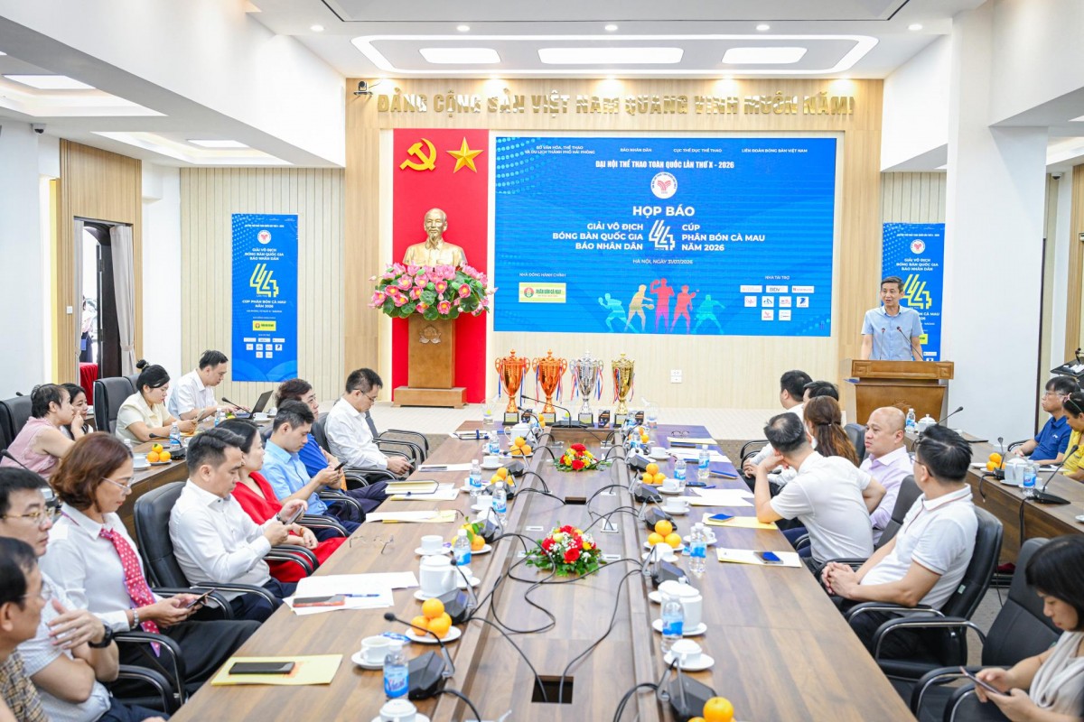 Hải Phòng đăng cai Giải vô địch bóng bàn quốc gia Báo Nhân Dân lần thứ 44
