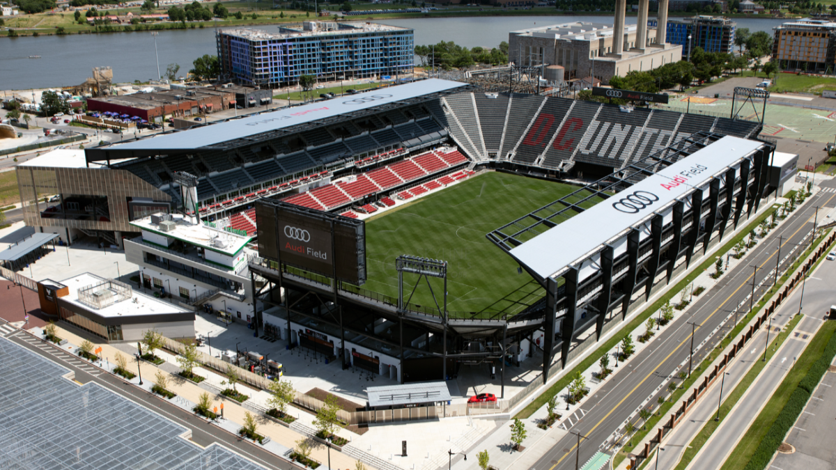 Sân vận động Audi Field. Ảnh: Skylines Scenes. Sân vận động Audi Field. Ảnh: Skylines Scenes.