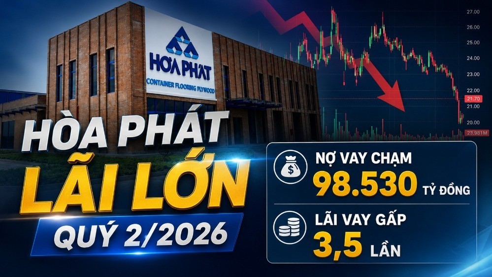 Hòa Phát lãi lớn quý 2/2026, lãi vay gấp 3,5 lần