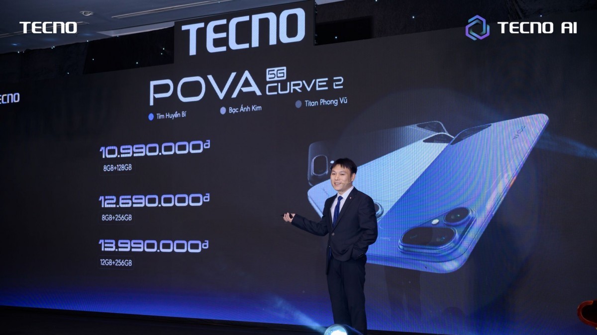 Điện thoại siêu pin TECNO POVA Curve 2 5G chính thức ra mắt