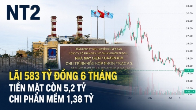Lãi 583 tỷ đồng nhưng chỉ còn 5,2 tỷ tiền mặt, NT2 chi 1,38 tỷ cho phần mềm